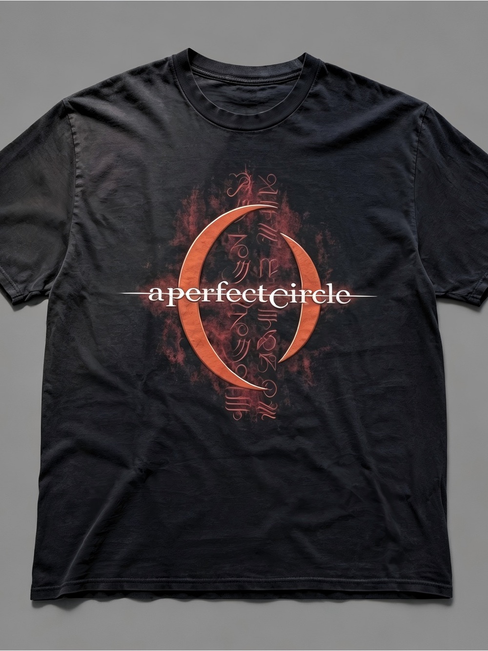 Retro A Perfect Circle Rune Symbol Print Womens Mens T-shirt Unisex